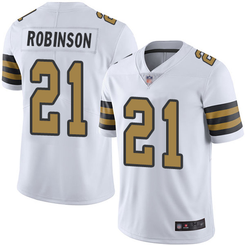 Men New Orleans Saints Limited White Patrick Robinson Jersey NFL Football #21 Rush Vapor Untouchable Jersey